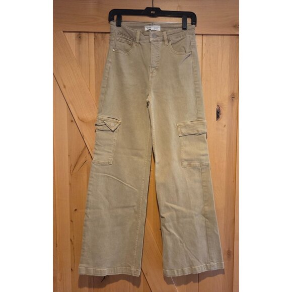 RISEN Full Size High Rise Wide Leg Cargo Jeans main image 1